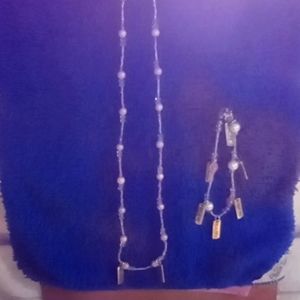 Beautiful handmade charm necklace and bracelet set